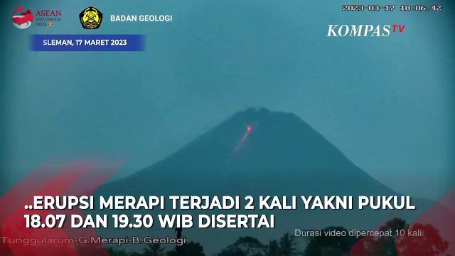 Detik-detik Gunung Merapi Kembali Erupsi Disertai Awan Panas