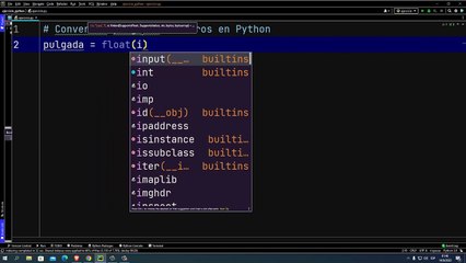Convertir pulgadas a metros en Python