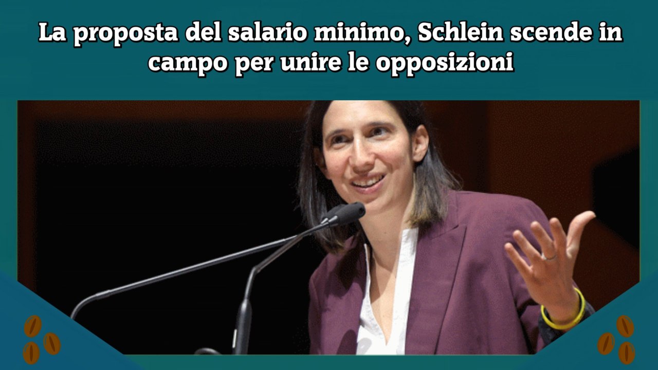 La proposta del salario minimo, Schlein scende in campo per unire le opposizioni