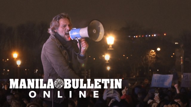 Thousands demonstrate on second night of protests in French capital over pension reform