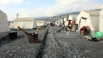 Nurdağı’nda çadır kentte su kanalları açıldı
