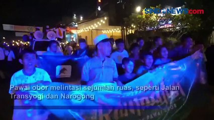 Sambut Ramadan, Ribuan Warga Cileungsi Ikuti Pawai Obor