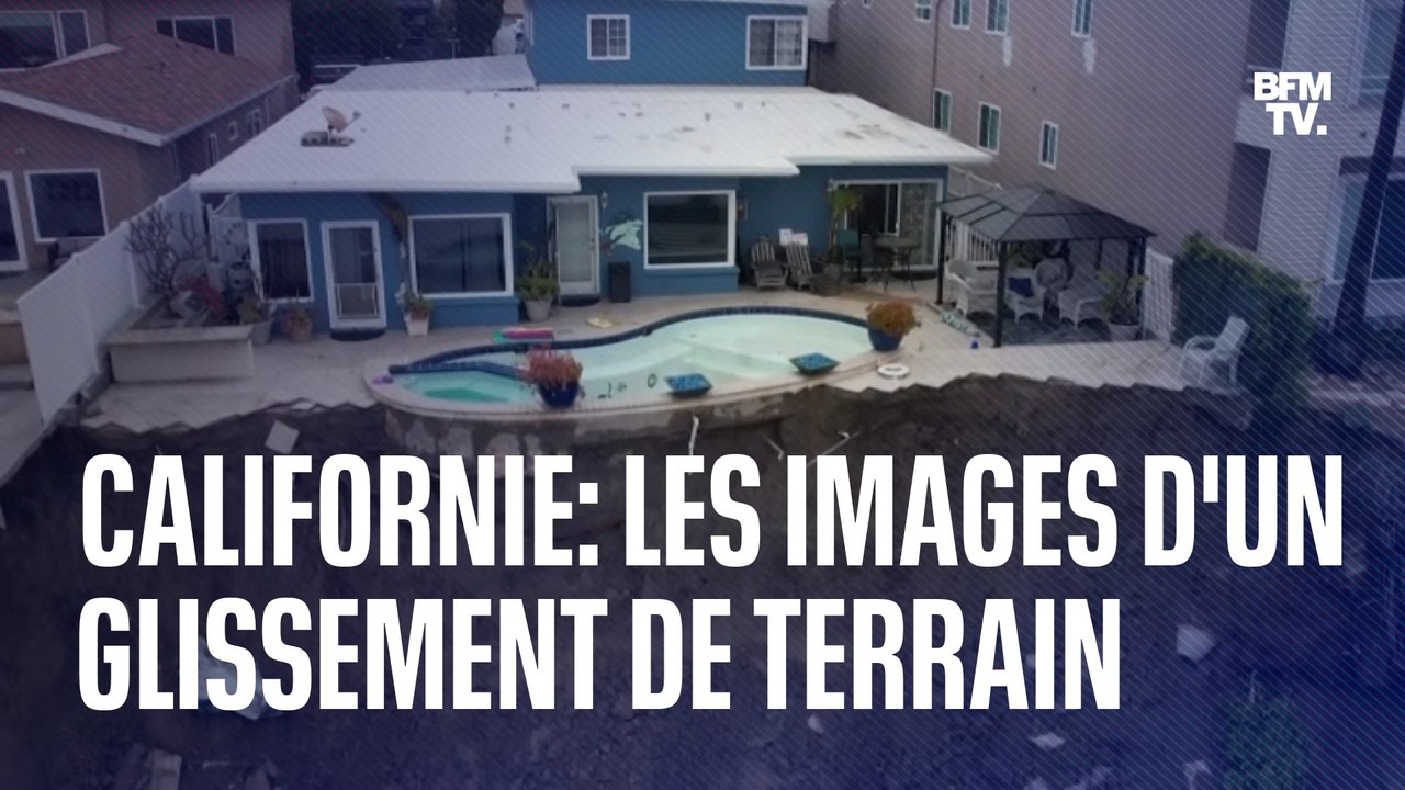 États-Unis: les images d'un glissement de terrain après le passage d'une tempête en Californie