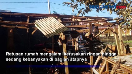 Angin Puting Terjang Ciharashas Cianjur, Ratusan Rumah Rusak
