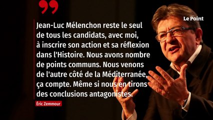Éric Zemmour : « Avec Mélenchon, nous avons beaucoup de points communs »