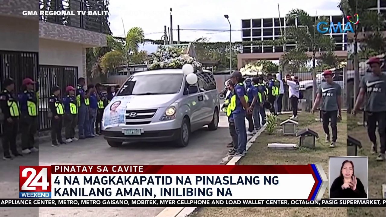 4 na magkakapatid na pinaslang ng kanilang amain, inilibing na | 24 Oras Weekend