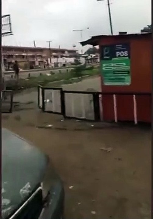 Thugs are scaring people away from Sangotedo unit, in Lagos , Lagos State.