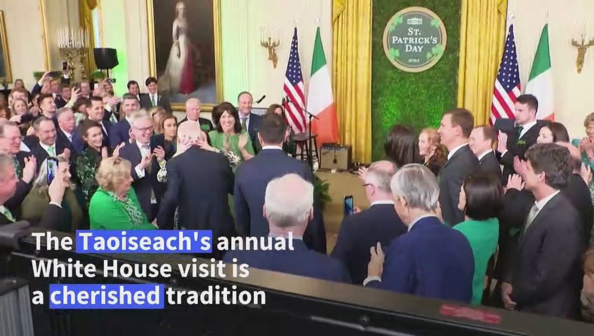 ⁣Biden celebrates St Patrick's Day with Irish PM