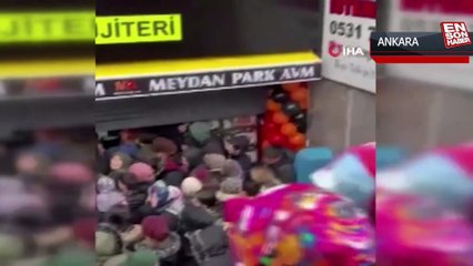 Tải video: Başkentte açılış yapan mağazada indirim izdihamı