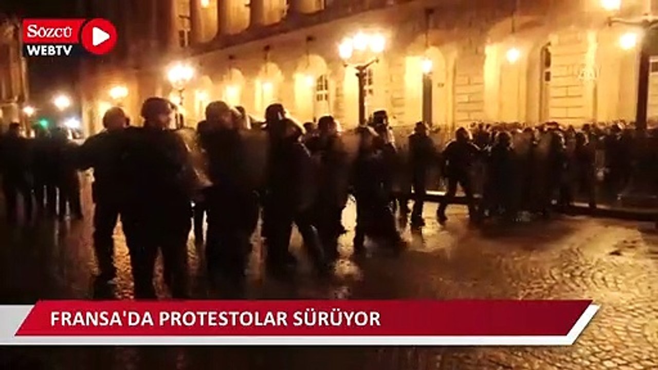 Fransa'da emeklilik reformu karşıtı protestolarda arbede (