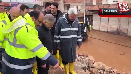 Nureddin Nebati, selden etkilenen Şanlıurfa'da incelemelerde bulundu