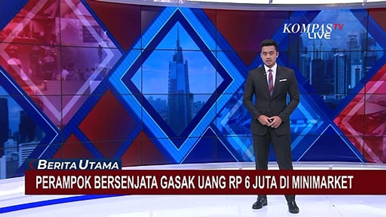Perampok Bersenjata Gasak Uang Rp 6 Juta di Minimarket, Aksi Pelaku Terekam CCTV!