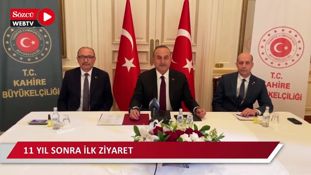 11 yıl sonra ilk ziyaret: Çavuşoğlu, Mısır’a gitti