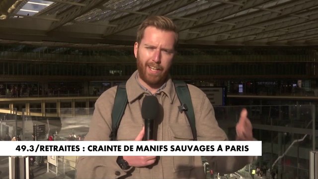 49.3/Retraites : crainte de manifestations sauvages à Paris