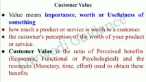 Customer Value in Marketing Management, value delivery process in marketing, marketing management