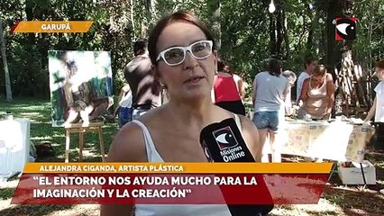 “El entorno nos ayuda mucho para la imaginación y la creación”, indicó la artista Alejandra Ciganda durante el taller de arte y meditación