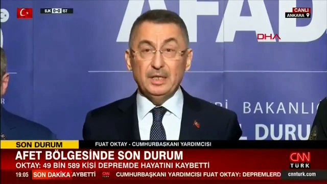 Fuat Oktay duyurdu: Deprem bölgesinde can kaybı 49 bin 589