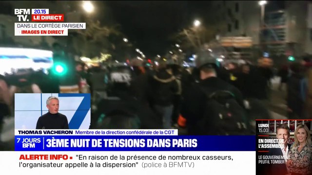 Retraites: La réalité de cette manifestation, c'est la solidarité intergénérationnelle , affirme Thomas Vacheron (CGT)