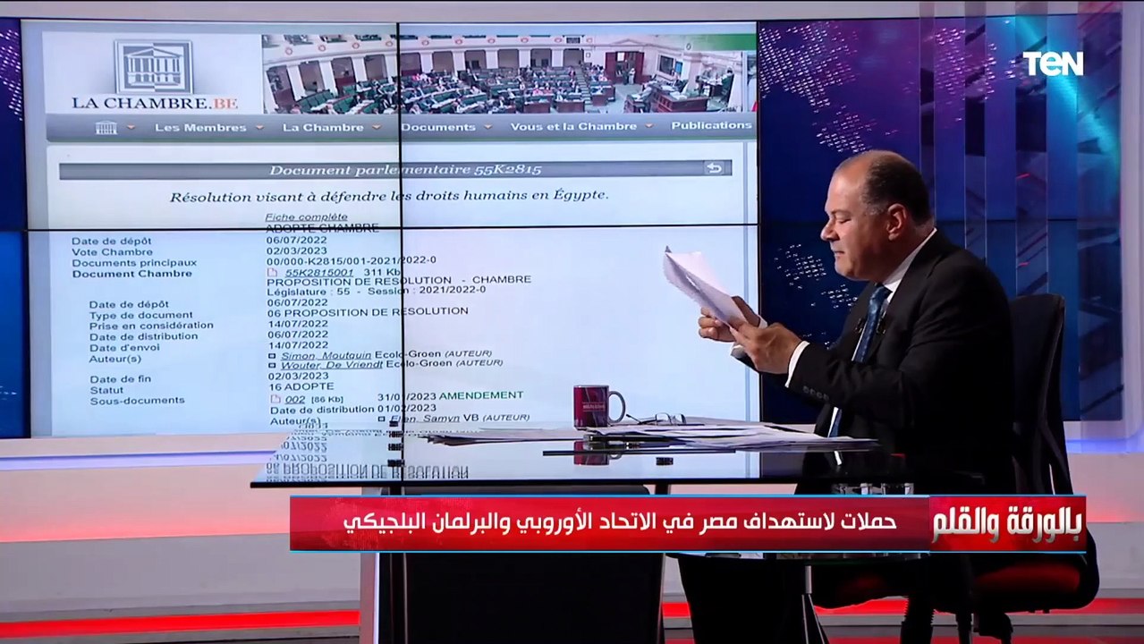 الديهي يكشف تفاصيل خطيرة وراء استهداف مصر في البرلمان الأوروبي والبرلمان البلجيكي
