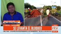 Levantan bloqueo en Yapacaní tras acuerdo de comunarios y Gobierno Nacional