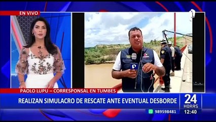 Tumbes: PNP realiza simulacro de rescate ante eventual desastre