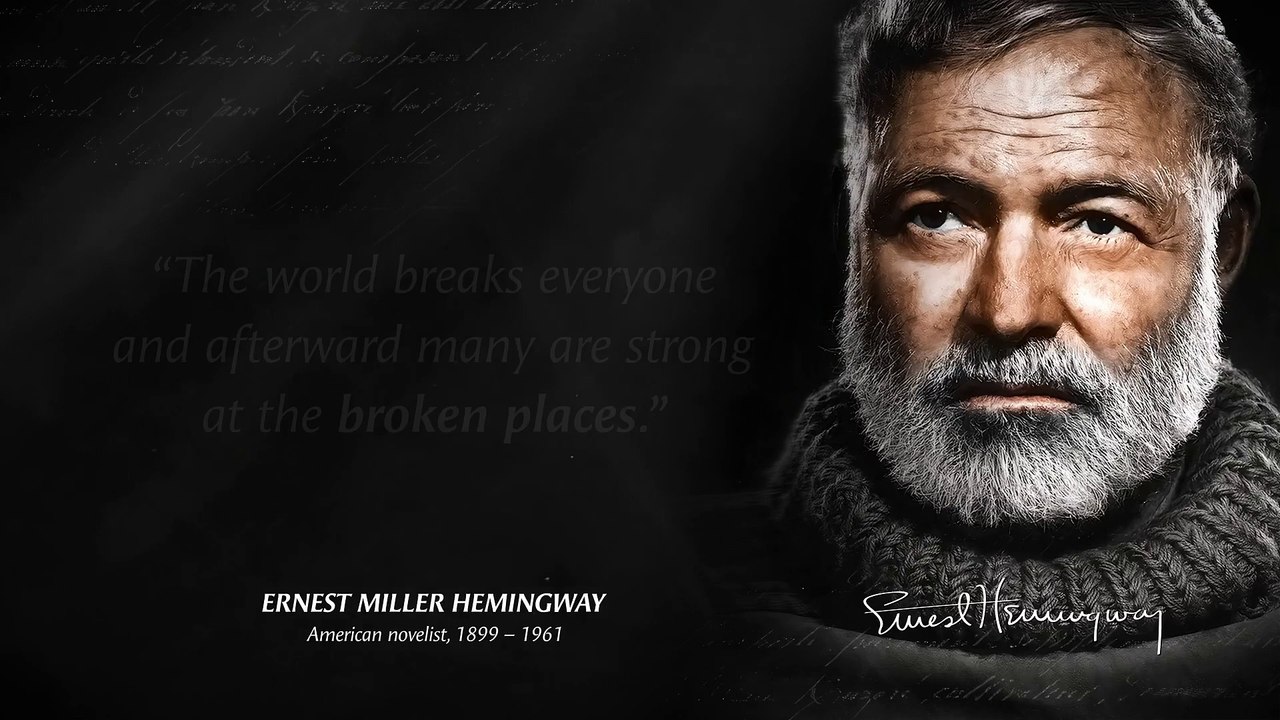 Quotations by Ernest Hemingway that are best recognized when young in order to avoid regret in old age