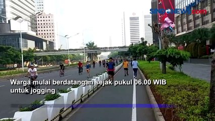 CFD Ditiadakan, Warga Tetap Berolahraga di Jalan Sudirman