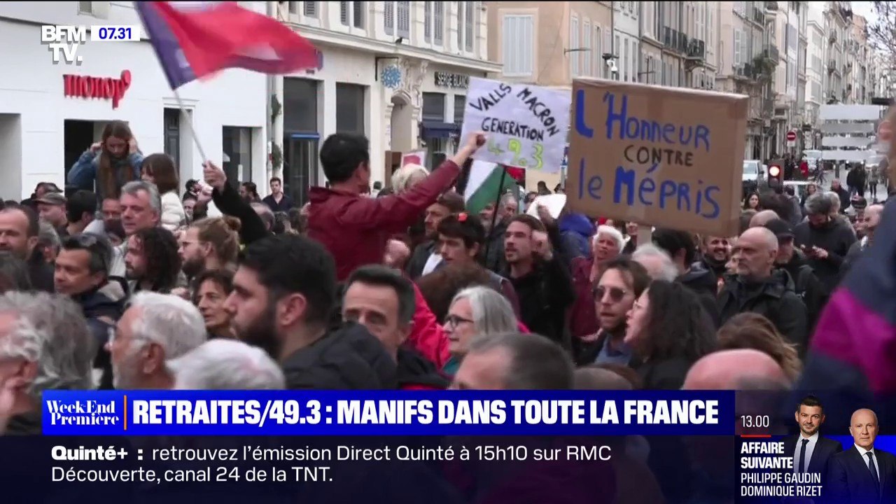 Réforme des retraites: des milliers de manifestants partout en France ce  samedi - Vidéo Dailymotion