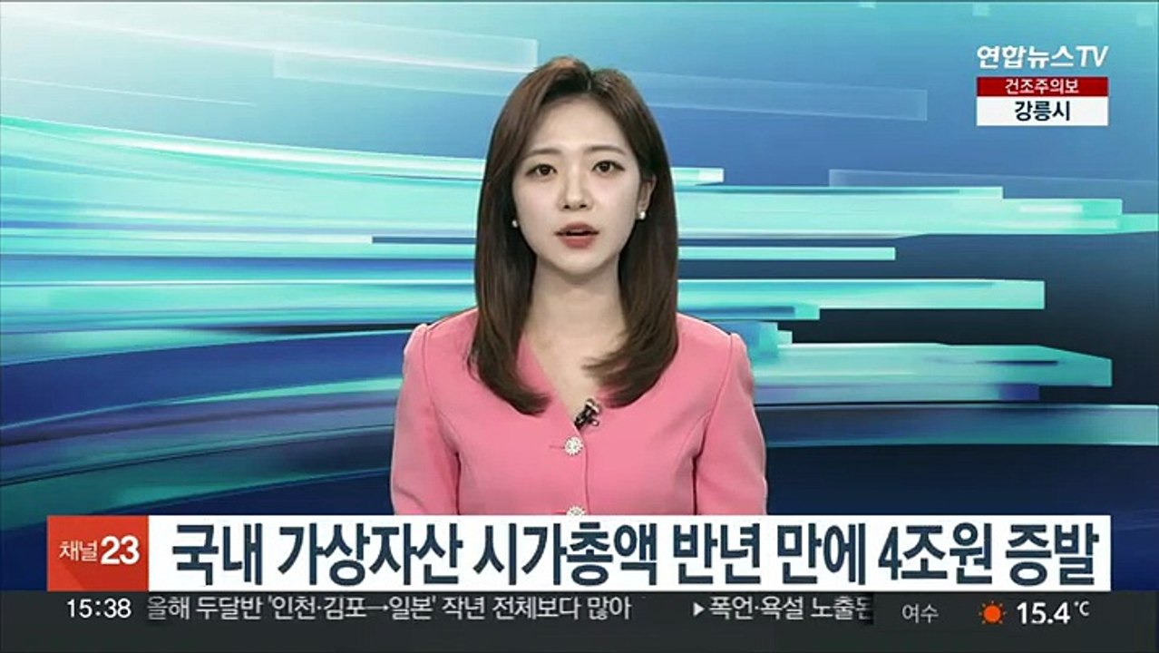 국내 가상자산 시가총액 반년 만에 4조원 증발