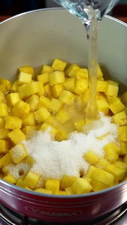 ¡El POSTRE DE PIÑA más fácil que he hecho con POCOS ingredientes! #viral #parati #Receta #cocina #recetasfaciles #postre #gelatina #piña