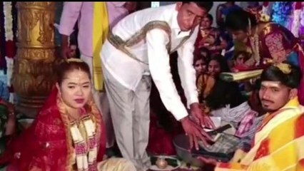 ధర్మపురి: ఫిలిప్పిన్స్ అమ్మాయి.. జగిత్యాల అబ్బాయి.. ధూంధాంగా పెళ్లి..!