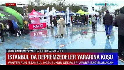 İstanbul'da depremzedeler yararına koşu