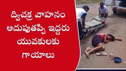 పలాస: అదుపుతప్పిన ద్విచక్రవాహనం... ఇద్దరికి తీవ్ర గాయాలు