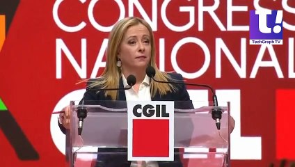 Protesters sing Bella Ciao song during Italian PM Meloni's speech