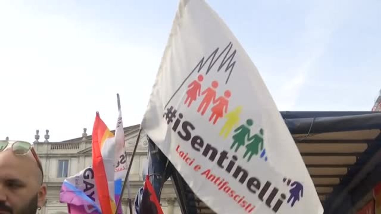 Protesta en Italia contra el gobierno ultradere...