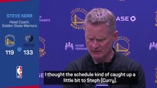 NBA schedule caught up with Curry - Kerr