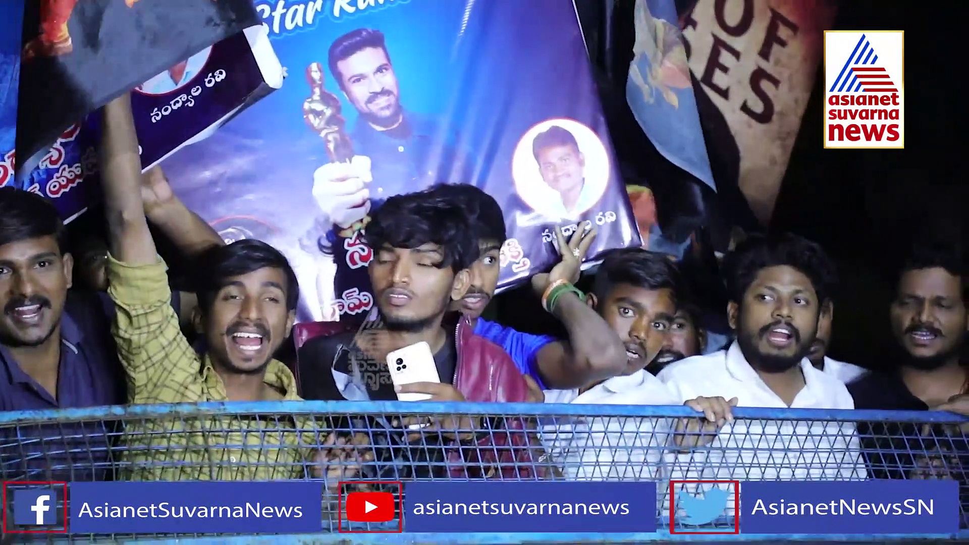 ಆಸ್ಕರ್‌ ಗೆದ್ದ ರಾಮ್‌ಚರಣ್‌ಗೆ ಹೈದ್ರಾಬಾದ್‌ನಲ್ಲಿ ಅದ್ಧೂರಿ ಸ್ವಾಗತ..! 