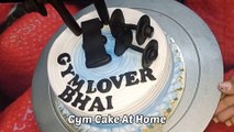 Gym Cake Ghar Pe Kaise Banaye | Gym Cake Ideas Using Fondant | Workout Equipment | Dumbell Cake |