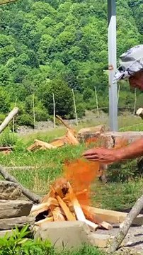 Cooking a Huge Lamb on a Spit! Delicious Meat in the Mountains of Azerbaijan!