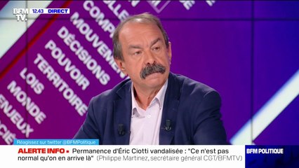 Philippe Martinez aux députés à propos de la motion de censure: "C'est l'occasion de voter ce que vous n'avez pas pu voter jeudi dernier"