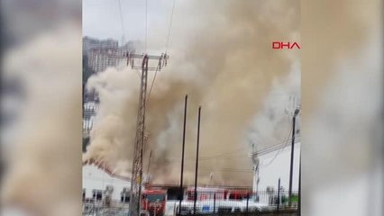 ELEKTRİK DAĞITIM DEPOSUNDA YANGIN