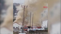 Trabzon elektrik dağıtım deposunda yangın
