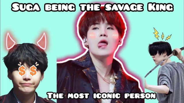 Suga being the savage king | Savage Suga #suga #yoongi #savage suga