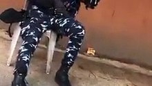 Trending video of Police officer sleeping at polling unit