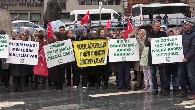 Ücretli Öğretmenler Kadro Talebiyle Eylem Yaptı: Ücretli Polis, Ücretli Doktor Var mı? Neden Ücretli Öğretmen Var