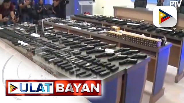 Iba't ibang matataas na kalibre ng baril at samu't saring bala, nasamsam ng mga tauhan ng PNP sa condo unit sa Makati