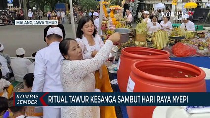 Tawur Kesanga Umat Hindu di Alun-alun Tugu Kota Malang