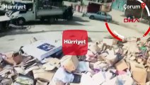 Çorum'da yeğen cinayeti kamerada