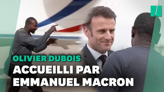 Emmanuel Macron accueille Olivier Dubois à Paris après sa libération