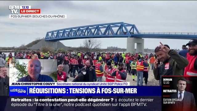 Tensions à Fos-sur-Mer: Quand on voit que c'est tendu et que la négociation est vouée à l'échec, il reste la force légitime , explique Jean-Christophe Couvy (Unité SGP Police FO)